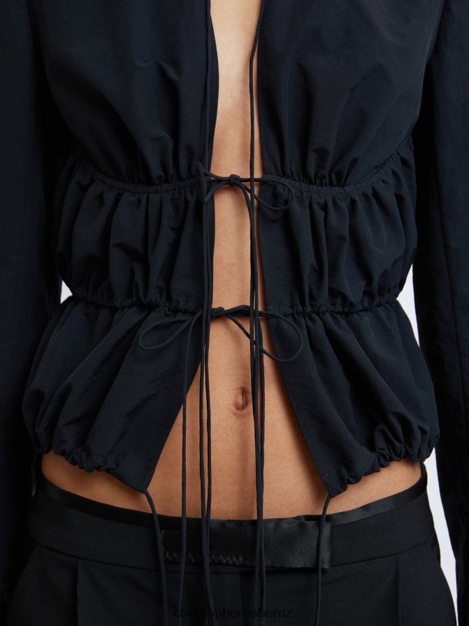 Christopher Esber Black Calero Tie Front Top Clothing R68N6Z113