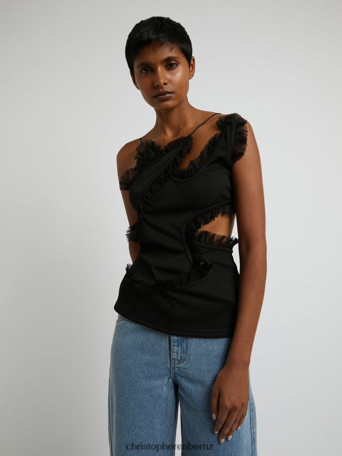 Christopher Esber Black Carina Interlinked Top Clothing R68N6Z121