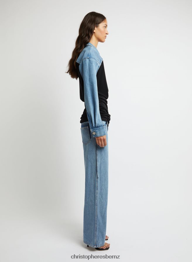 Christopher Esber Black Deconstructed Denim Cummerbund Shirt Clothing R68N6Z122