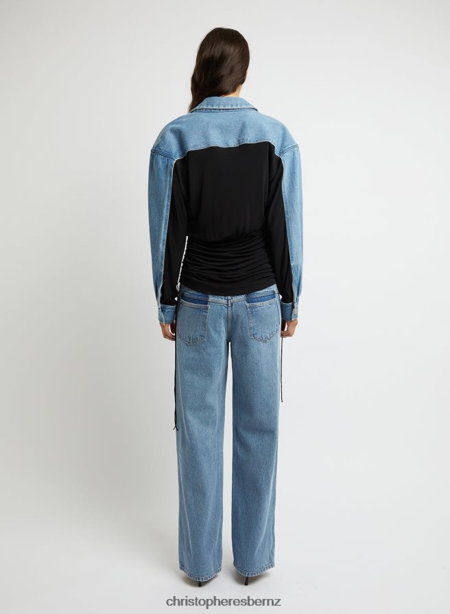 Christopher Esber Black Deconstructed Denim Cummerbund Shirt Clothing R68N6Z122