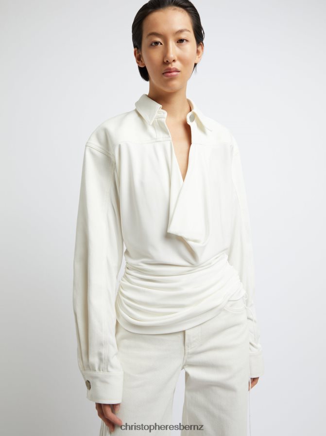 Christopher Esber Natural Deconstruct Denim Cummerbund Shirt Clothing R68N6Z165