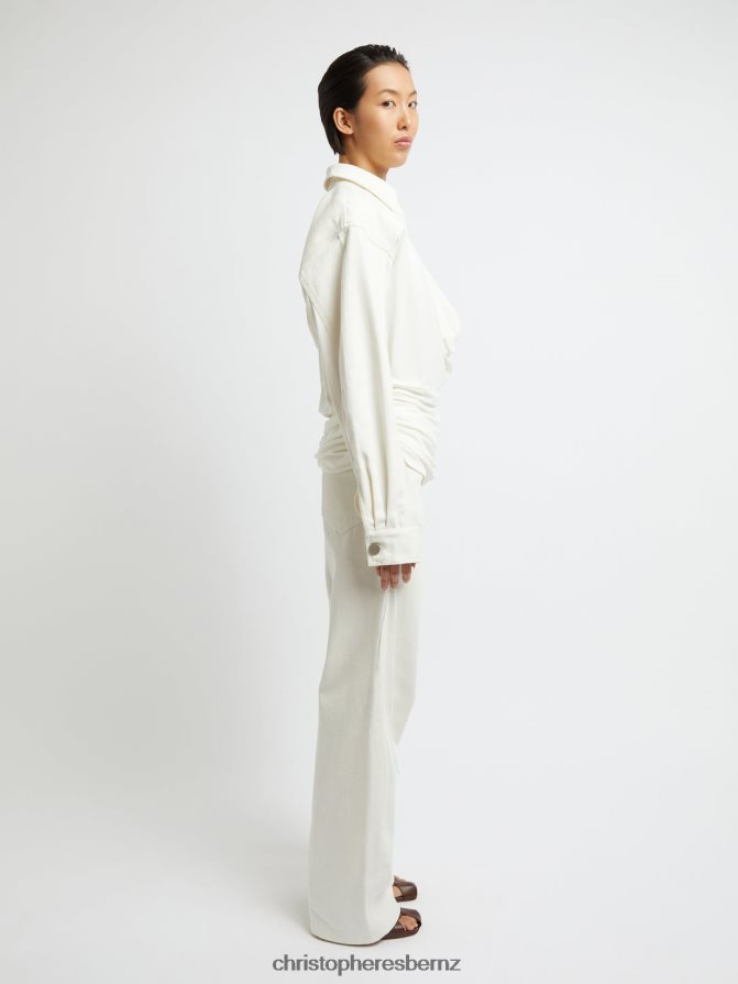 Christopher Esber Natural Deconstruct Denim Cummerbund Shirt Clothing R68N6Z165