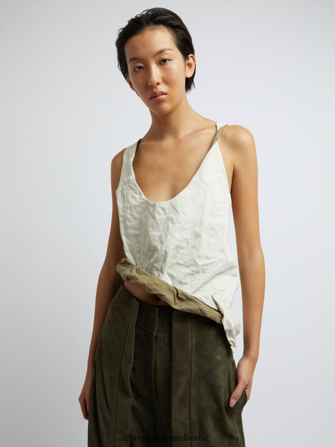 Christopher Esber Putty Nacreous Crushed Tank Clothing R68N6Z90