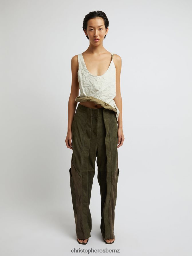 Christopher Esber Putty Nacreous Crushed Tank Clothing R68N6Z90