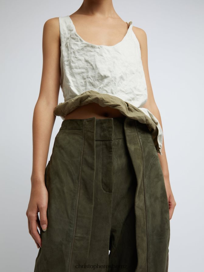 Christopher Esber Putty Nacreous Crushed Tank Clothing R68N6Z90