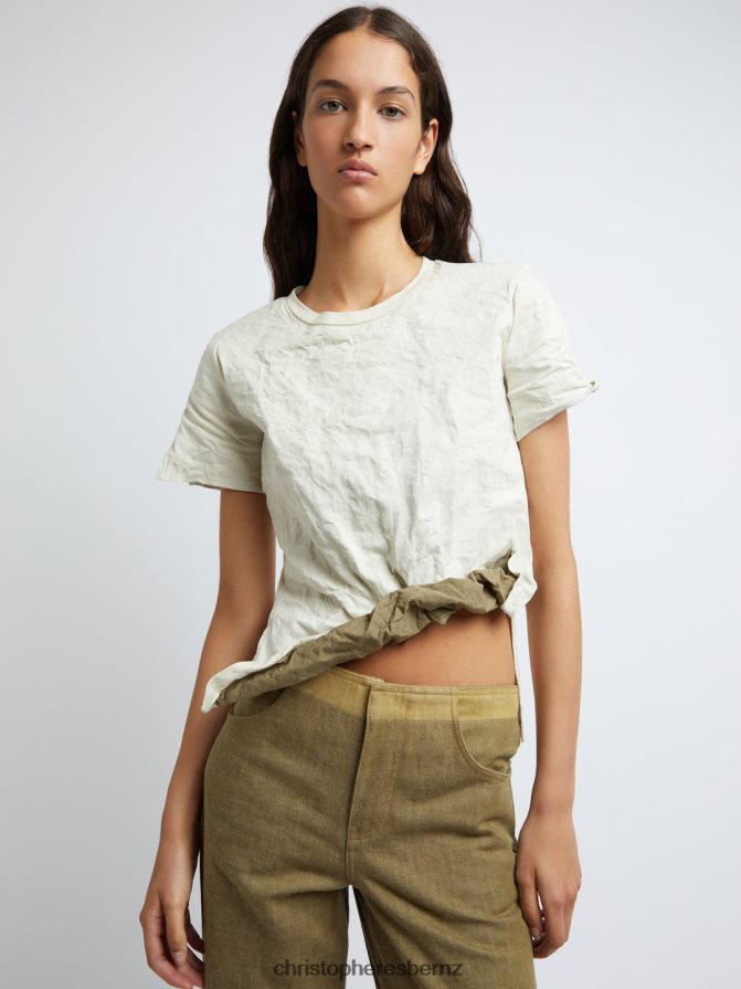 Christopher Esber Putty Nacreous Crushed Tee Clothing R68N6Z91