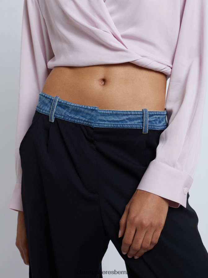 Christopher Esber Rose/Quartz Wrapped Crop Shirt Clothing R68N6Z118