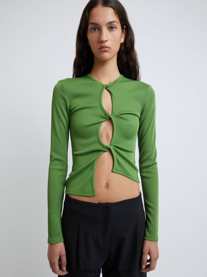 Christopher Esber Stem Open Twist Long Sleeve Top Clothing R68N6Z94