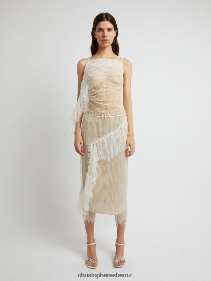 Christopher Esber White Laced Cascade Tank Clothing R68N6Z104