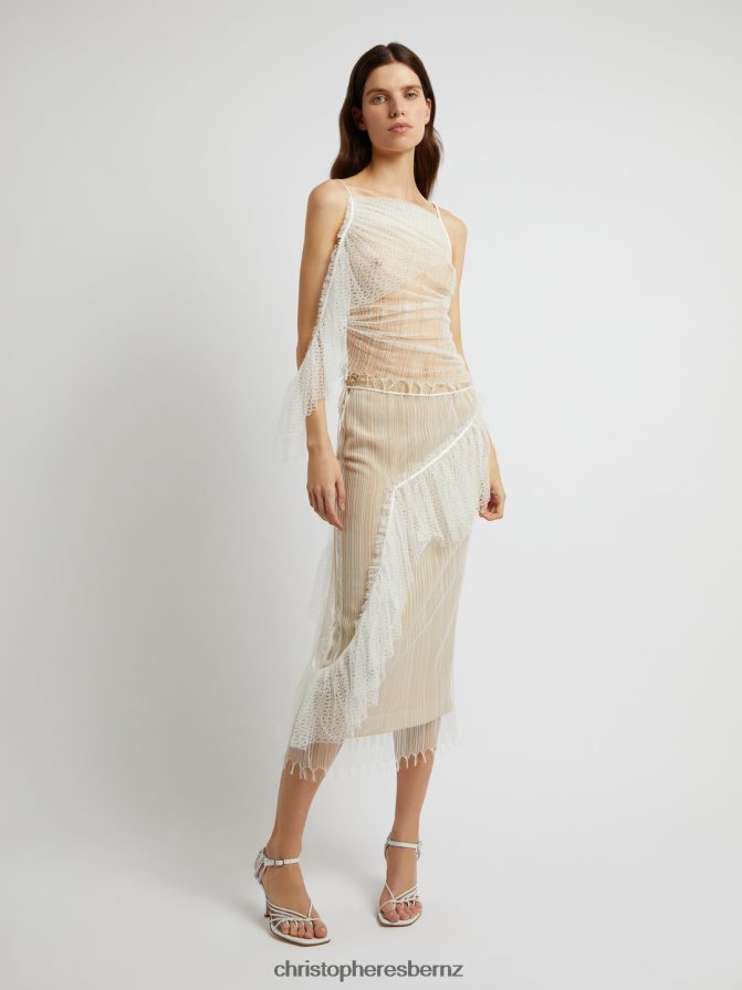 Christopher Esber White Laced Cascade Tank Clothing R68N6Z104