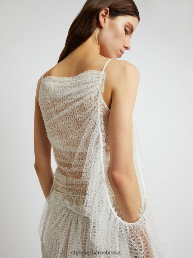 Christopher Esber White Laced Cascade Tank Clothing R68N6Z104