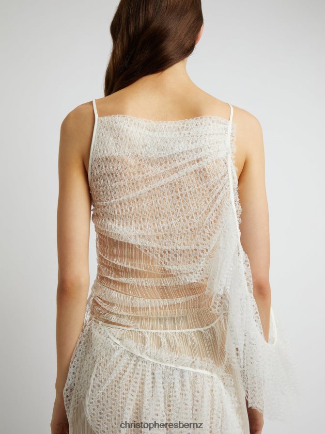 Christopher Esber White Laced Cascade Tank Clothing R68N6Z104