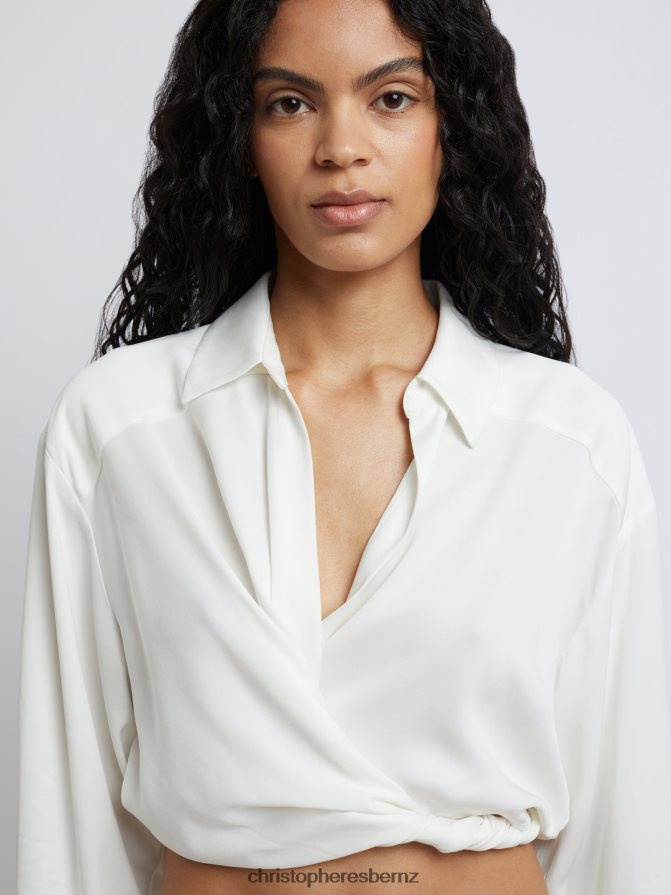 Christopher Esber White Wrapped Crop Shirt Clothing R68N6Z117